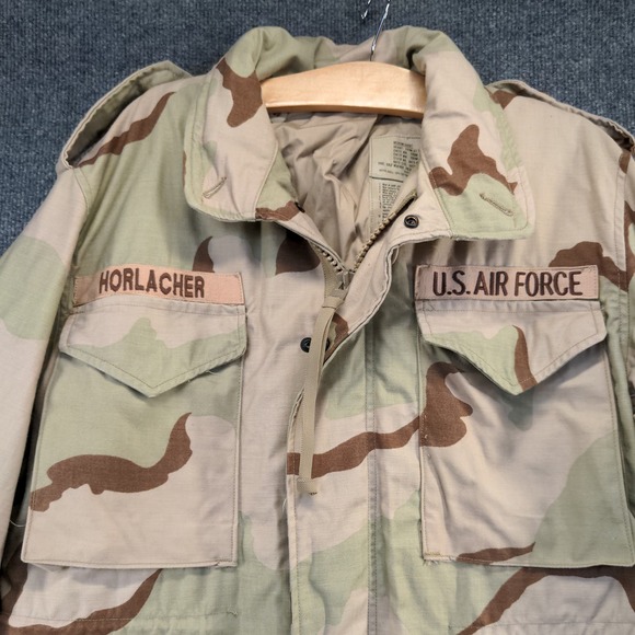 U.S. Air Force Men's Cold Weather Class 4 Field Coat Desert Camouflage M Short - Picture 9 of 15